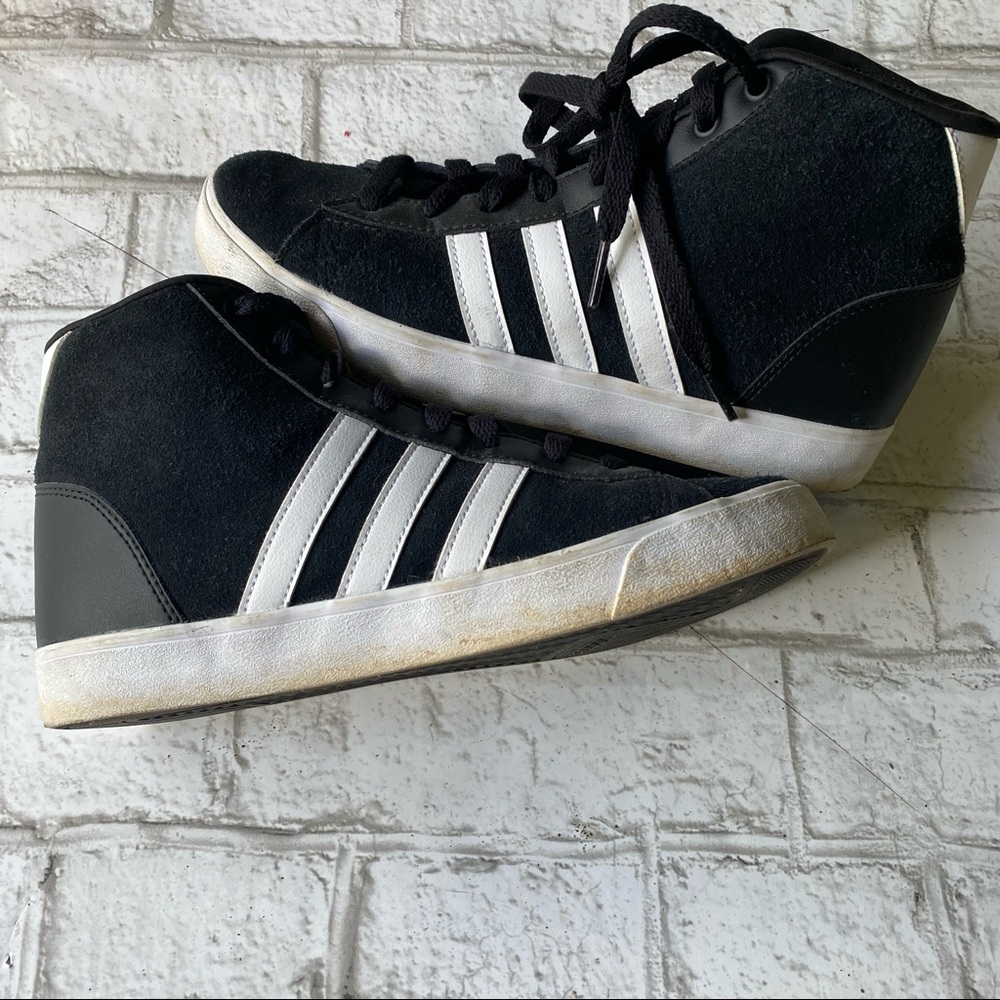 Girl's Adidas Neo High Top Sneakers‎ Size 6 1/2